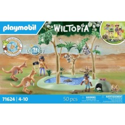 PLAYMOBIL 71624 Explorateurs avec animaux australiens, Wiltopia, 50 pieces, D...
