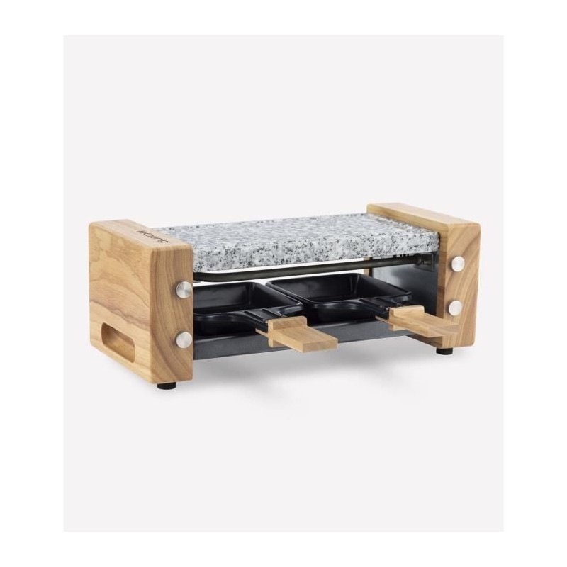 Appareil a raclette HKoeNIG - WOD2 - Jusqu'a 2 personnes - Pierre a cuire - D...