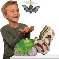 GrossMos Flying - Découvre ton dinosaure volant - Vert - 3 modeles a
