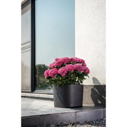 Pot avec réserve d'eau - GARDEN ID Respect - Noir-Anth 40 x 40 cm - 100% déch...