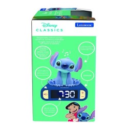 LEXIBOOK - Réveil veilleuse Stitch - Sons et mélodies, écran LCD rétro-éclair...
