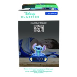 LEXIBOOK - Réveil veilleuse Stitch - Sons et mélodies, écran LCD rétro-éclair...