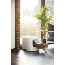 ROTHO - Maison toilette pour chat 51 x 39 x 40 cm - Bac a litiere - Blanc de Gui
