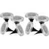 Lot de 8 spots solaires ronds inox encastrable ou a piquer - LUMISKY - DECKY ...
