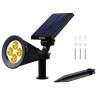 Lot de 2 projecteurs solaires a LED Spiky - LUMI JARDIN - 200 Lumens - Blanc ...