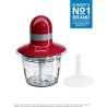 Hachoir BOSCH MMR08R2 - Rouge/Gris - 400W - Capacité 0,8L - Couteau inox - Ba...