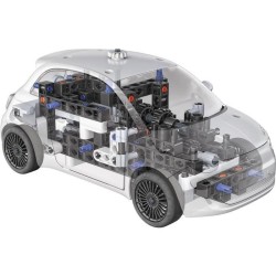 Clementoni - Coffret de construction Fiat 500 électrique -