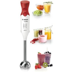 Mixeur plongeant BOSCH ErgoMixx MSM64110 - 450W - Pied inox - 4 lames aiguisé...