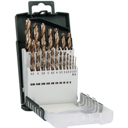 Set de 19 Forets a métaux rectifiés HSS-Cobalt - BOSCH - Foret - Gris - Longu...