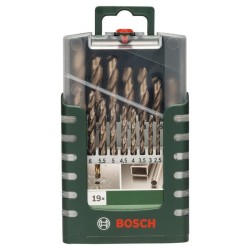 Set de 19 Forets a métaux rectifiés HSS-Cobalt - BOSCH - Foret - Gris - Longu...