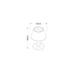 Lampe de table solaire G2 tres éclairante - GALIX - 100 Lumens - Plastique et...