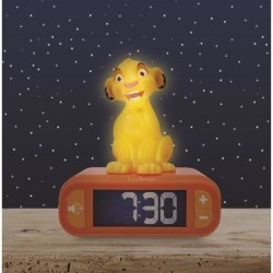 LEXIBOOK - Réveil veilleuse Simba - Sons et mélodies, écran LCD rétro-éclairé...