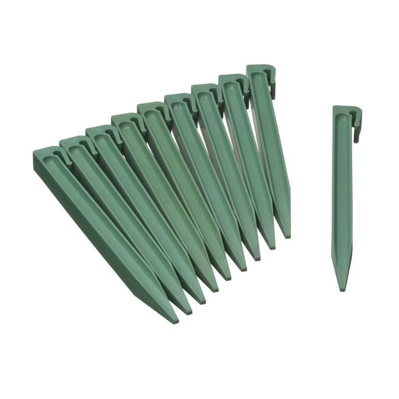 Ancres pour bordure en polyéthylene recyclé - NATURE - H26,7 x 1,9 x 1,8 cm -...