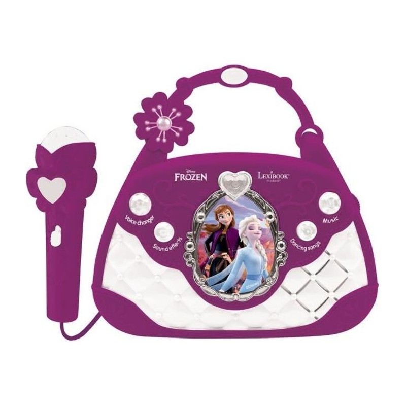 Sac a main enceinte musicale La Reine des Neiges avec microphone et effets lu...