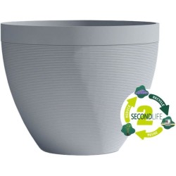 Pot de fleurs - GARDEN ID - Green Care Impact Bleu-Gris - 40 x 31 cm - Garant...