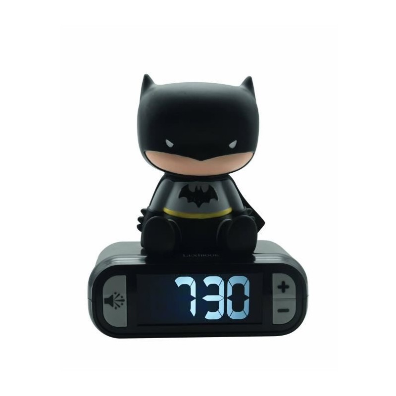 LEXIBOOK - Réveil veilleuse Batman - Sons et mélodies, écran LCD rétro-éclair...