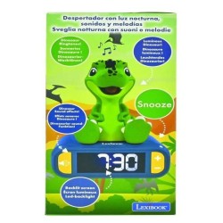 LEXIBOOK - Réveil veilleuse Dino - Sons et mélodies, écran LCD rétro-éclairé ...