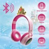 LEXIBOOK - Casque lumineux pliable Bluetooth et filaire Princesses Disney ave...