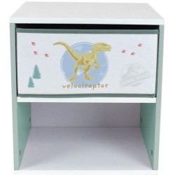 Chevet avec tiroir Dinosaures - Jurassic Word - FUN HOUSE - H.36 X L.33 X P.3...