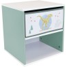 Chevet avec tiroir Dinosaures - Jurassic Word - FUN HOUSE - H.36 X L.33 X P.3...