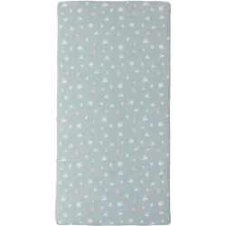 Matelas nomade Over the sea - 120 x 60 x 4 cm - Bleu - TINEO