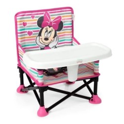 DISNEY BABY -MINNIE- Rehausseur de chaise pliable, nomade, de voyage, Léger e...