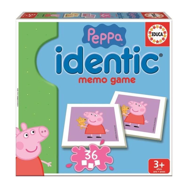 Mémoire Peppa Pig - EDUCA - Idendit - Forme des paires - Garçon et Fille - 3 ...