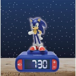 LEXIBOOK - Réveil veilleuse Sonic - Sons et mélodies, écran LCD rétro-éclairé...