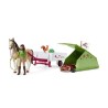 Aventures au camping de Sarah, coffret schleich avec 23 éléments