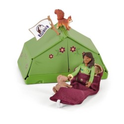 Aventures au camping de Sarah, coffret schleich avec 23 éléments