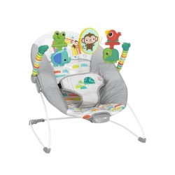 BRIGHT STARTS Transat pour bébé Animaux, Vibrations apaisantes, Arche d'éveil...