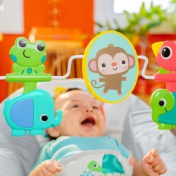 BRIGHT STARTS Transat pour bébé Animaux, Vibrations apaisantes, Arche d'éveil...