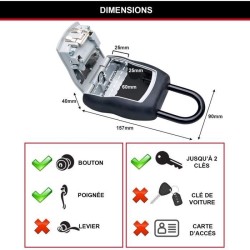 Boite a clés sécurisée - MASTER LOCK - 5400EURD - Format M - Avec anse - Sele...
