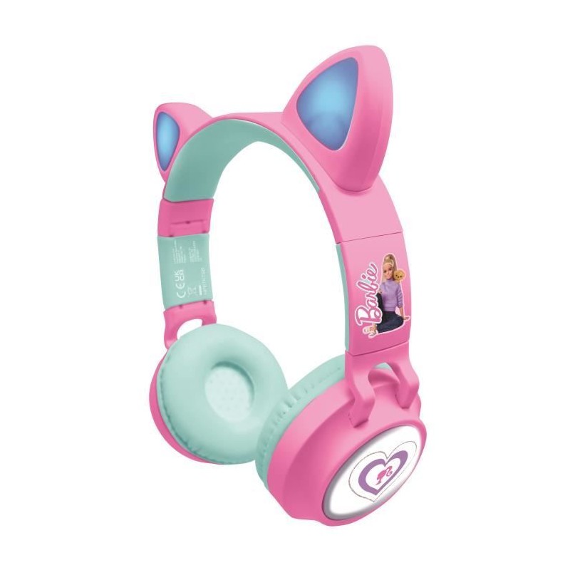Casque enfant - LEXIBOOK - Barbie - Bluetooth 5.0 - Effets lumineux - Microph...