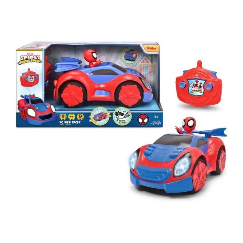 SMOBY - Spidey - Voiture radiocommandée - 17cm - Figurine Spidey incluse