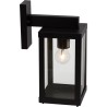 Applique extérieure GAIA descendante noir métal/verre E27 1x60W - BRILLIANT