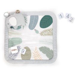 INGENUITY Tapis d'éveil bébé tout confort Petit Eléphant, 12 cartes étapes me...