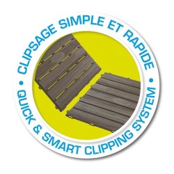 Smoby - Set de 6 dalles - Plancher de Maison - Anti-UV - 45x45cm - Effet text...
