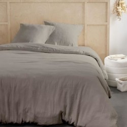 Parure de lit - TODAY - 123322 - 2 personnes - 260x240cm - Gaze de coton unie...