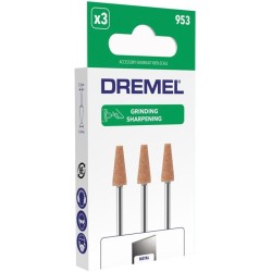 Lot de 3 meules a rectifier en oxyde d'aluminium DREMEL 953 (ø 6,4 mm, pour l...
