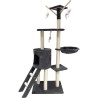 JIPSY Arbre a chat gris foncé  79 x 34 x 138 cm - 3 plateformes, 1 perchoir, ...