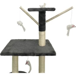 JIPSY Arbre a chat gris foncé  79 x 34 x 138 cm - 3 plateformes, 1 perchoir, ...