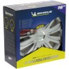 Lot de 4 enjoliveurs gris métallisés - MICHELIN - 16 pouces - Fixation simple...