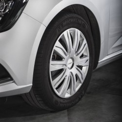 Lot de 4 enjoliveurs gris métallisés - MICHELIN - 16 pouces - Fixation simple...