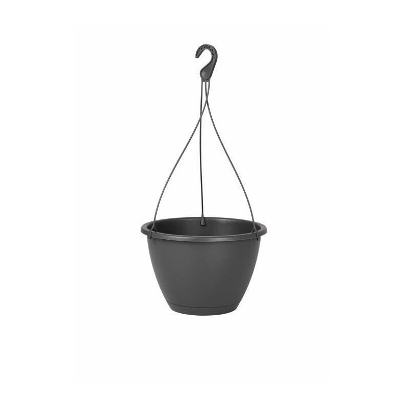 ARTEVASI Pot de fleurs suspendu ALGARVE - Gris anthracite - 8L - 31 x 31 x 20...