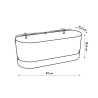 ELHO Balconniere Greenville Easy Balcony 52 - Living Noir - Balcon - L 21.2 x...