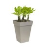 ELHO Bac a fleurs Loft Urban Carré Haut - Ø 37 x H 51 cm - Extérieur - 100% r...
