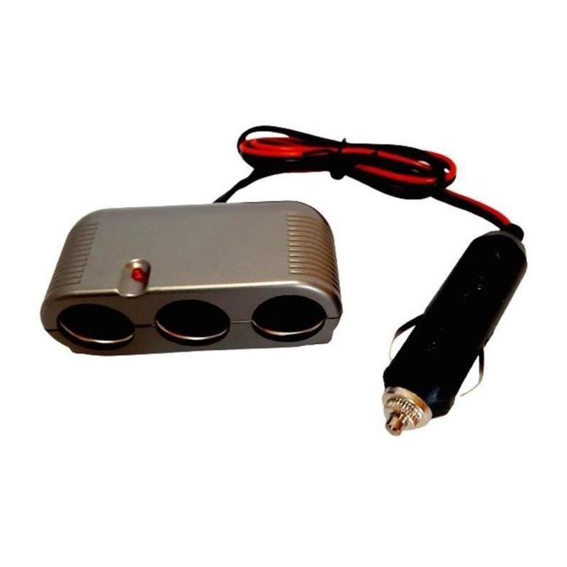 Triple prise allume-cigare 12/24V - HTC EQUIPEMENT - avec prise Haute puissan...