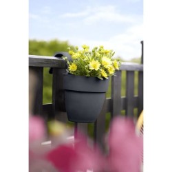ELHO Pot de fleurs balcon Vibia Campana Easy Hanger Small - Anthracite - Balc...