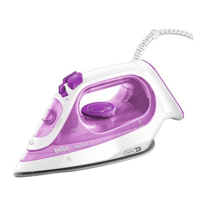 Fer Vapeur BRAUN SI3030PU - TexStyle - Systeme anti-tartre - débit